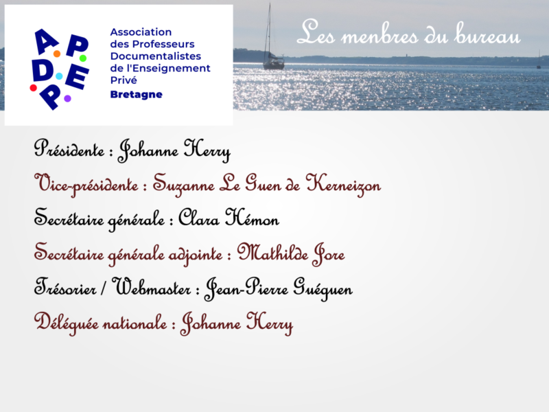Les membres du bureau de l'APDEP Bretagne